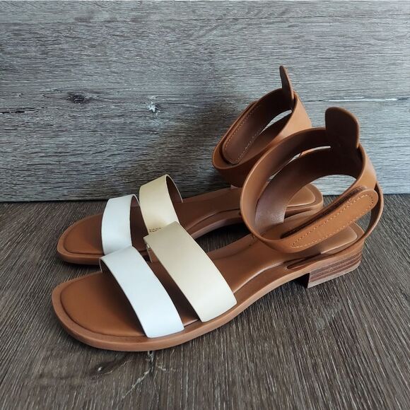 EUC Franco Sarto Palesa Sandal Tan Cream Size 8.5 - Picture 4 of 8